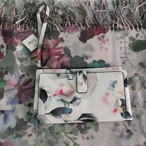 Brand New Indigo Floral Scarf & a Floral Wallet